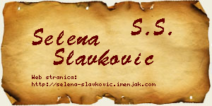 Selena Slavković vizit kartica